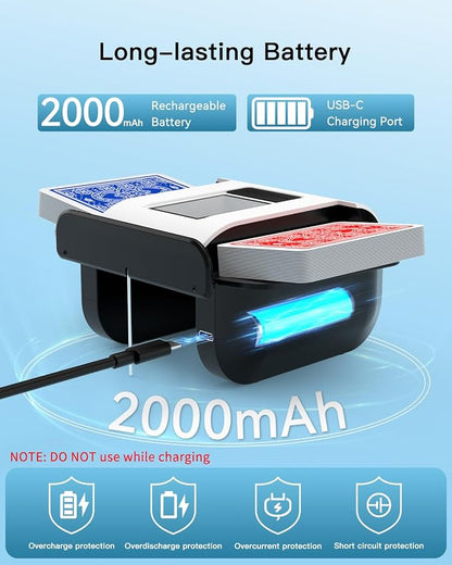 Automatic Card Shuffler, Rechargeable Cards Shuffler Machine - Image 3