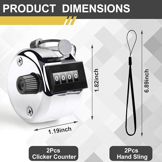 2PCS Premium One Hand Counter Clicker, Manual Mechanical People Counter Clicker - Image 2