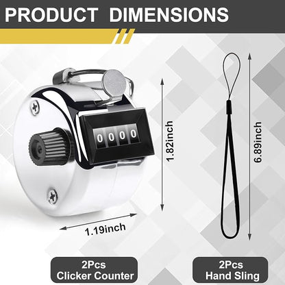 2PCS Premium One Hand Counter Clicker, Manual Mechanical People Counter Clicker - Image 2