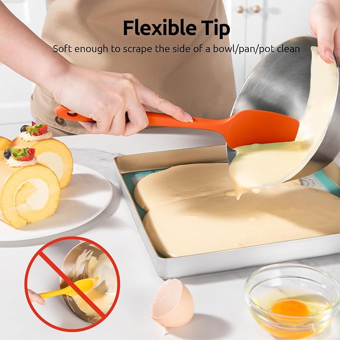 U-Taste Silicone Baking Spatula Set: 600ºF High Heat Resistant, Food Grade - Image 4