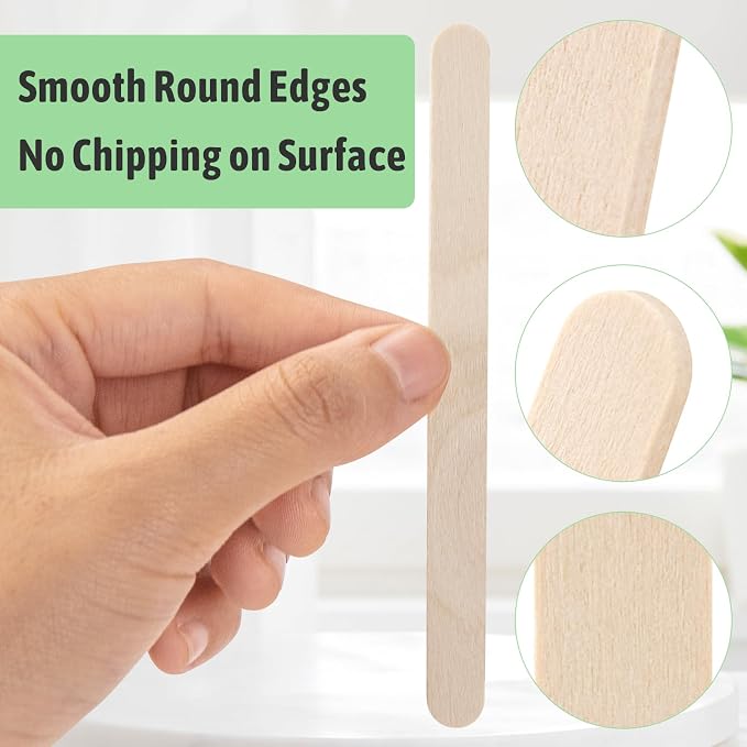 WISYOK 1500 Pcs Wooden Popsicle Sticks - Image 3