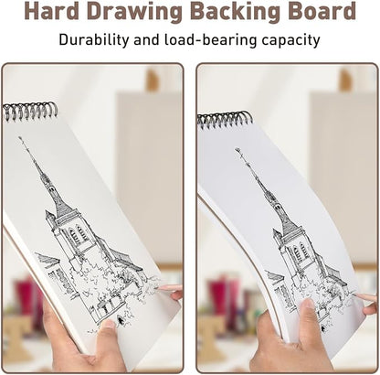 Umriox 9" x 12" Sketch Book, Top Spiral Bound Sketchbook, Acid-Free Drawing - Image 3