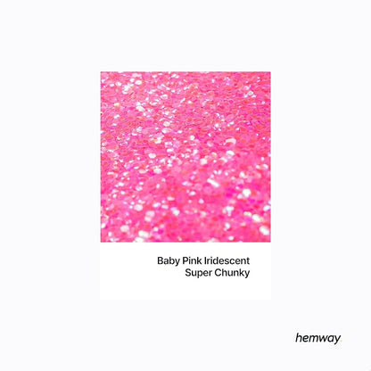 Hemway Glitter for Resin 100g Baby Pink Iridescent Metallic Crystals for Epoxy - Image 2