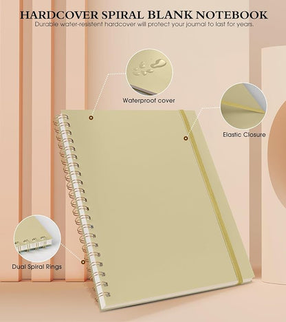 Blank Spiral Notebook Journal 8.5” x 11”, A4 Large Sketch Book - Image 3