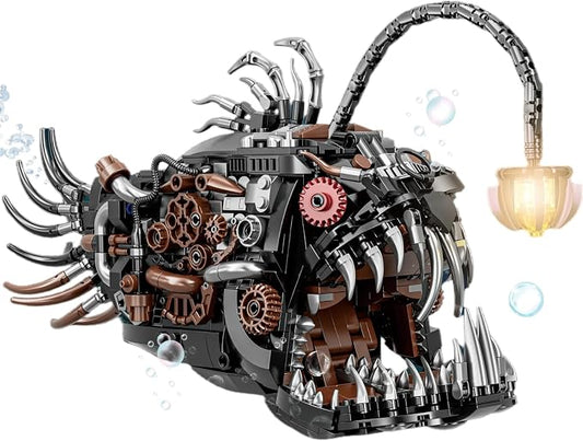 Mechanical Angler Fish Building Block Set by PIVONAX