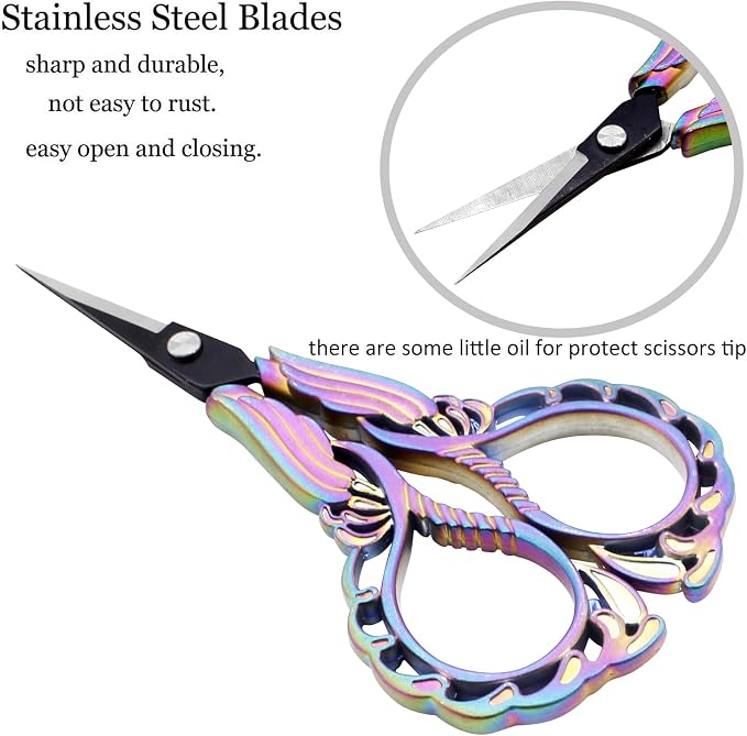 BIHRTC 4.5 Inch Vintage Embroidery Scissors - Image 3