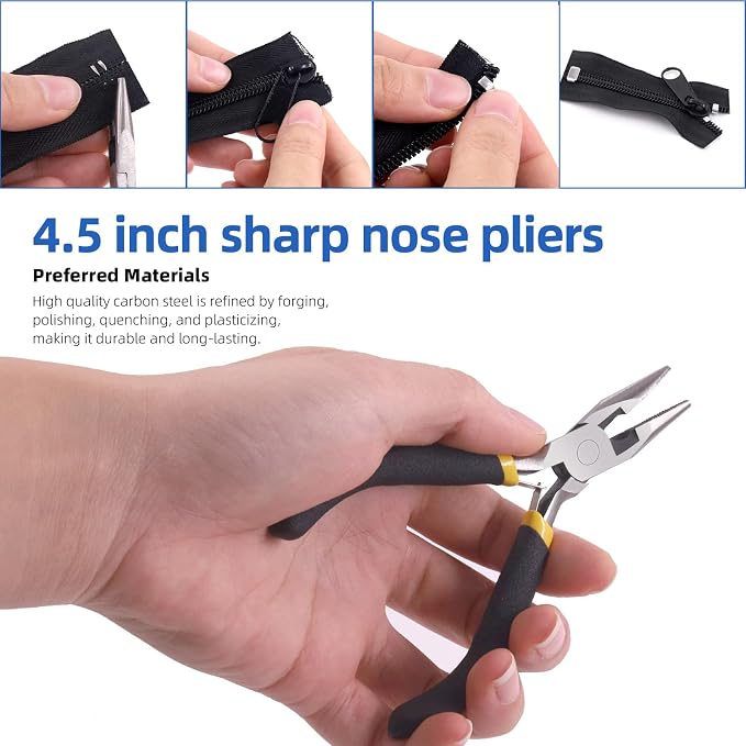 Glarks 85pcs #3#5#8 Zipper Repair Kits Includes 39pcs Metal Zipper 30pcs U - Image 6