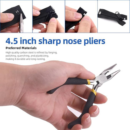 Glarks 85pcs #3#5#8 Zipper Repair Kits Includes 39pcs Metal Zipper 30pcs U - Image 6