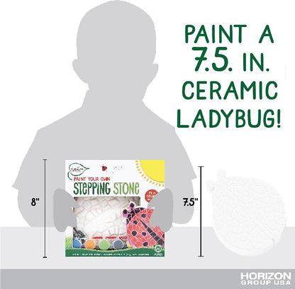 Creative Roots Mosaic Ladybug Stone, Includes 7-Inch Ceramic Stepping Stone & 6 - Image 5