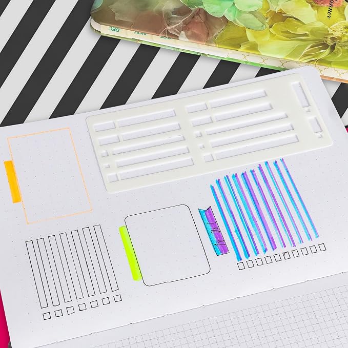 9 Pcs Handmade Flexible Record Template, 3 Style Planner Stencils Set Reusable - Image 5