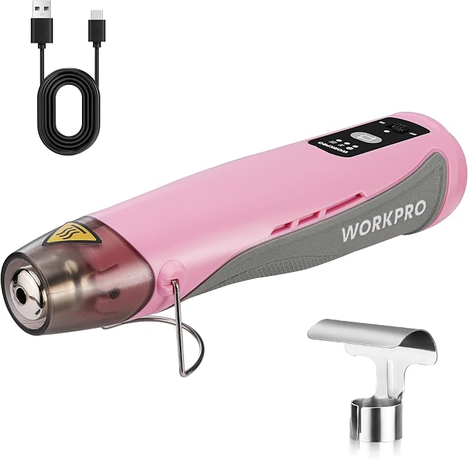 WORKPRO 7.2V Mini Cordless Heat Gun, 680℉ Hot Air Gun by WORKPRO