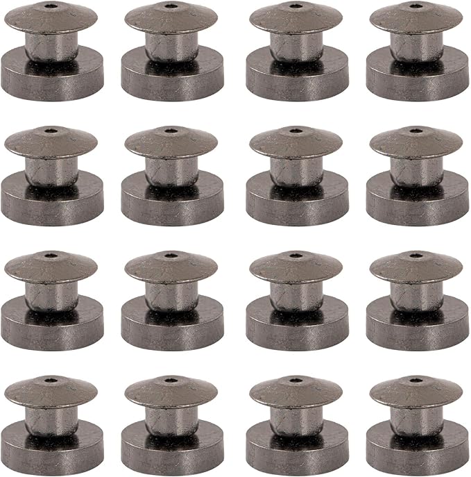 16 Pcs Magnetic Pin Backs - 10mm Locking Converters by Unknown