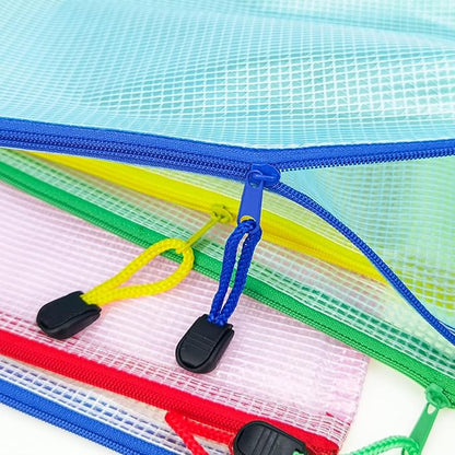 AUSTARK 20 Pcs Zipper File Bags, Plastic Mesh Pouch, Board Game Storage - Image 4