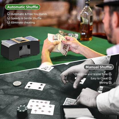 Automatic Card Shuffler 1/2/4/6 Decks, Battery Operated Electric Playing Card - Image 2