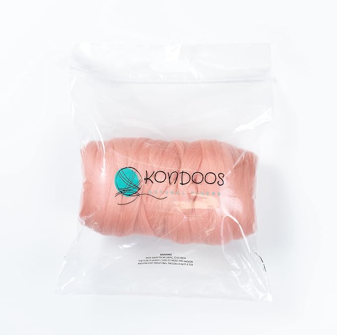 Kondoos Colored Natural wool roving, 1 lb. Best wool - Image 3