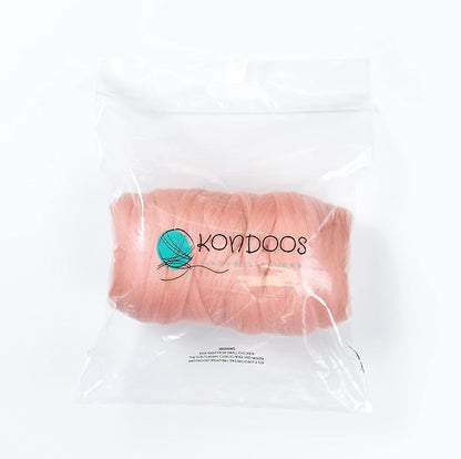 Kondoos Colored Natural wool roving, 1 lb. Best wool - Image 3