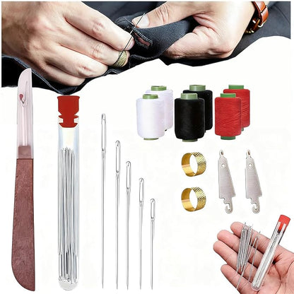 Big Eye Steel Sewing Needles Kit, 37-Piece Stainless Steel Hand Sewing Set - Image 3