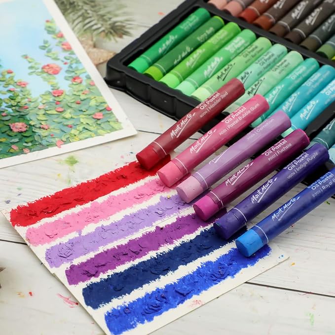 Mont Marte Extra Soft Oil Pastels Vibrant Hues Premium 120pc, Versatile Art - Image 3