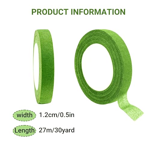Max Shape 12 Rolls 1/2 Inch 30 Yard Floral Tapes - Image 2