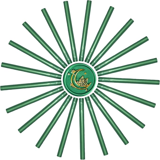 SWANGSA 20 Pieces Glue Gun Sealing Wax Sticks Metallic Green - Image 3
