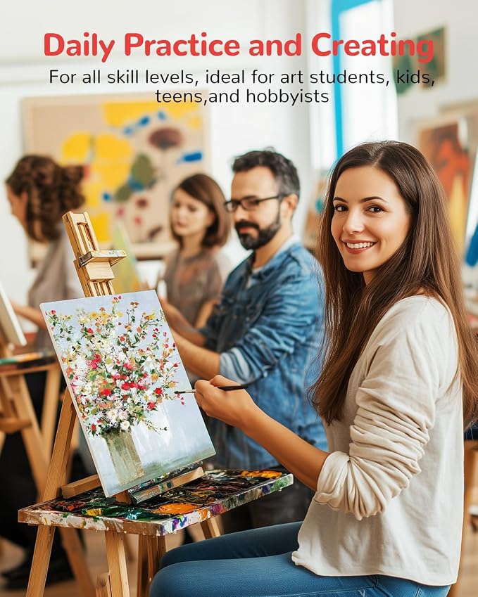 Canvas Boards 60 Pack, 9x12 Inch Painting Canvas Panels White Blank 100% Cotton - Image 4