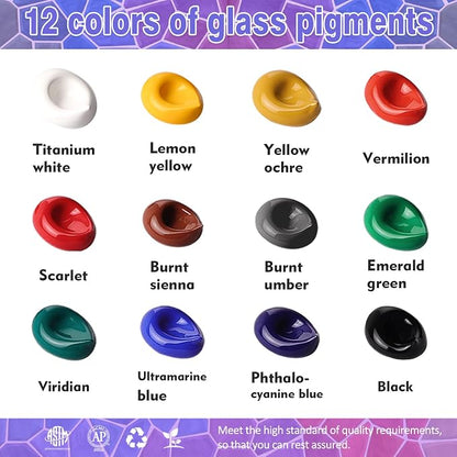 Colorful Acrylic Glass Paint Set - Image 2