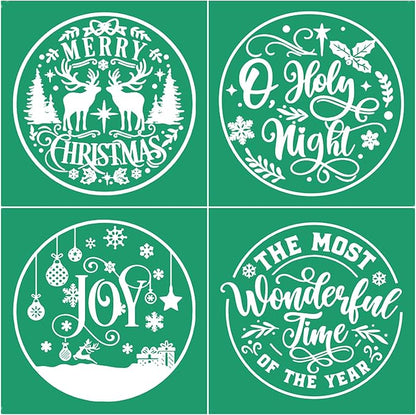 JAJADO Silk Screen Transfers Joy Merry Christmas Silk Screen Stencils Holy by JAJADO