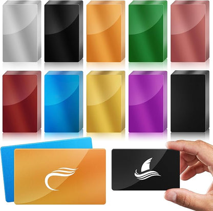 weparmeety 100 Pcs Metal Engraving Blanks Colorful Aluminum Sheet Laser by weparmeety