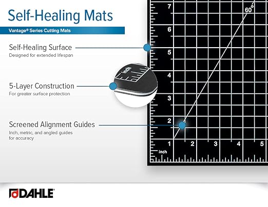 Dahle Vantage 10670 Premium Self-Healing Cutting Mat, 1/2" Grid, 5 Layers - Image 4