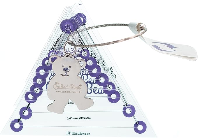 The Quilted Bear Triangle Quilting Templates – 8 Clear Non-Slip Acrylic Quilt - Image 4