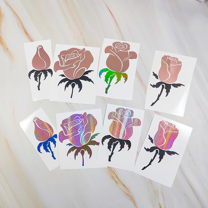 GIRAFVINYL Rose Gold Holographic Vinyl Permanent, Rose Gold Permanent Vinyl 6 - Image 7