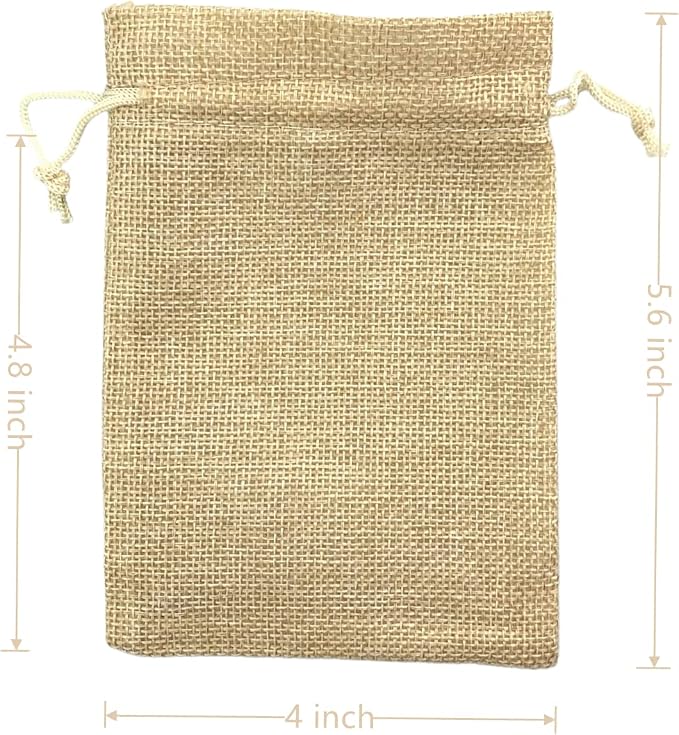 Palmhomee Pack of 25 Burlap Gift Bags - Image 3
