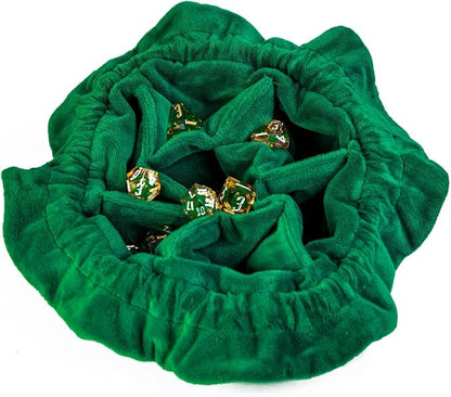 Large Dice Bags D&D with Pockets Green Storage Bag D20 Logo - Image 6