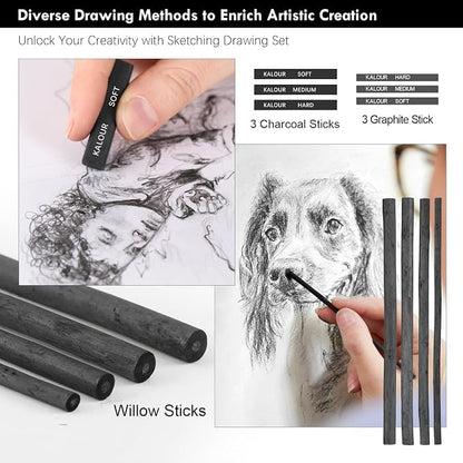 39pcs Drawing Pencil Set, Professional Sketch Pencils, Eraser Brush Pen - Image 4