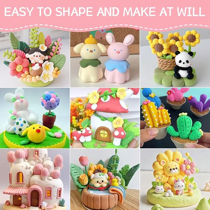 Ainiv Air Dry Clay Kit, 72 Colors DIY Model Magic Clay - Image 6