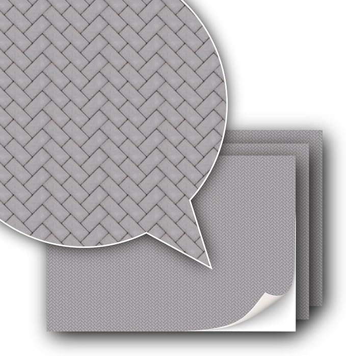 3 Sheets Self-Adhesive Decorative Film Paving Stones and Surfaces by TexturKontor