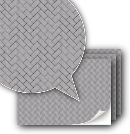 3 Sheets Self-Adhesive Decorative Film Paving Stones and Surfaces by TexturKontor