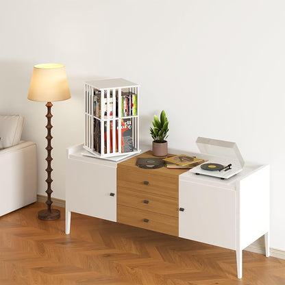 XIMN 360° Rotating Bamboo CD/DVD Shelf - Image 3