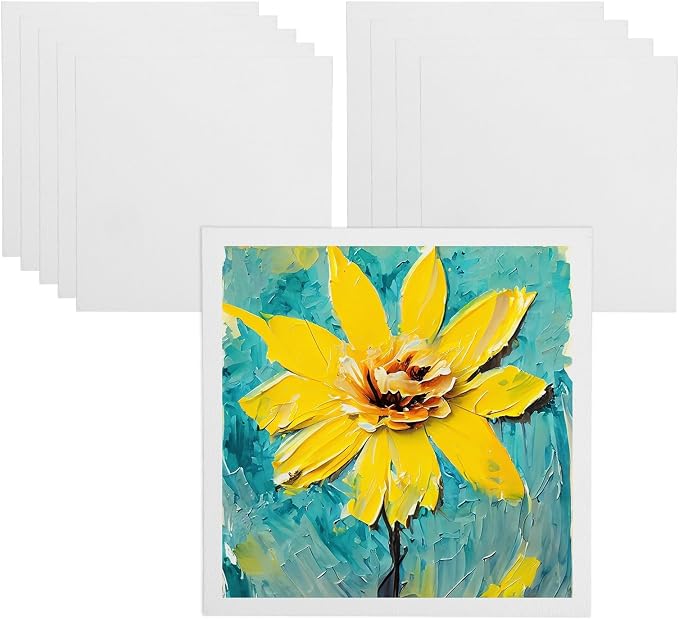 MECCANIXITY Canvas Boards for Painting, 10x10 Cotton Blank Primed Art Canvas by MECCANIXITY