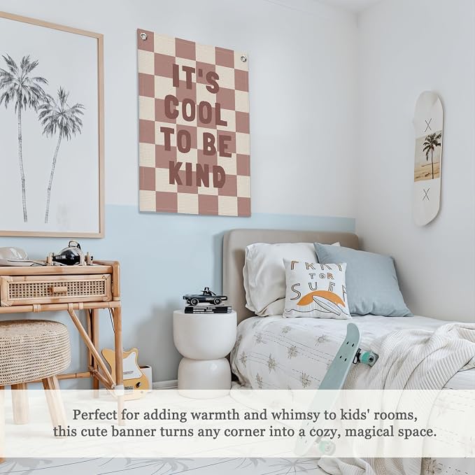 Kids Room Decor, It's Cool to Be Kind Banner - Image 4