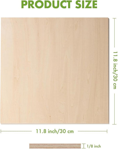 ROBOTIME 3mm Plywood 6 Pcs, 1/8 Maple Plywood - Image 3