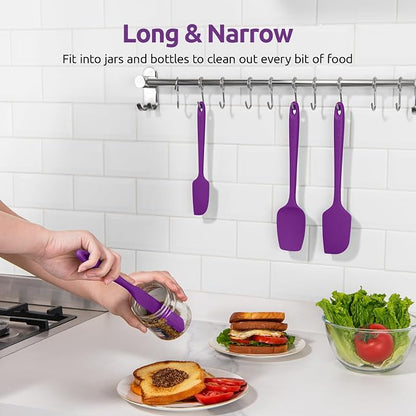 U-Taste Silicone Spatula Set: 600ºF High Heat Resistant, Seamless Food Grade - Image 9