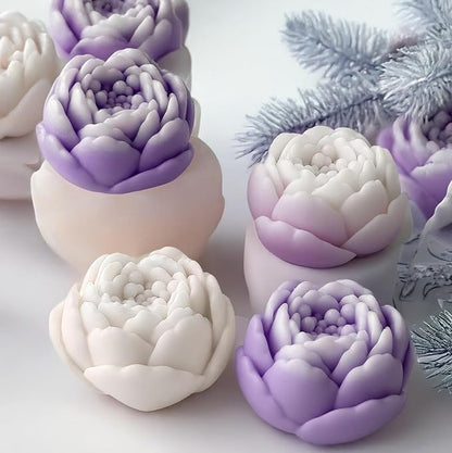 4pcs Large Flower Silicone Candle Molds, Reusable 3D Mold - Image 2