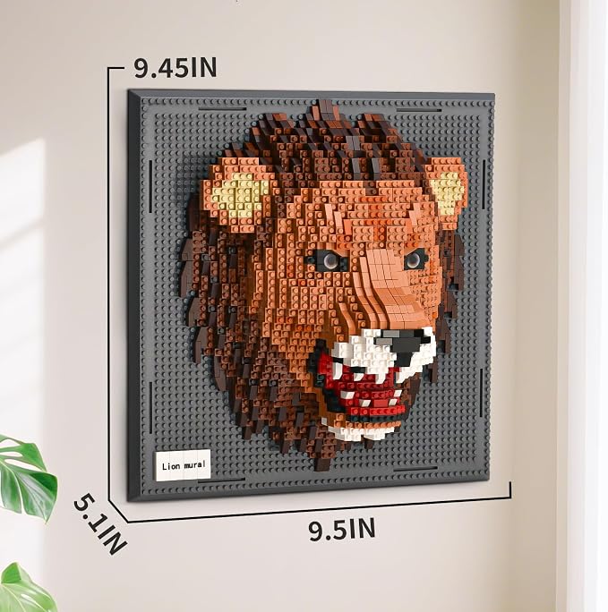 BNG Wall Art Lion Building Blocks Sets, A Wall Decor Set - Image 3