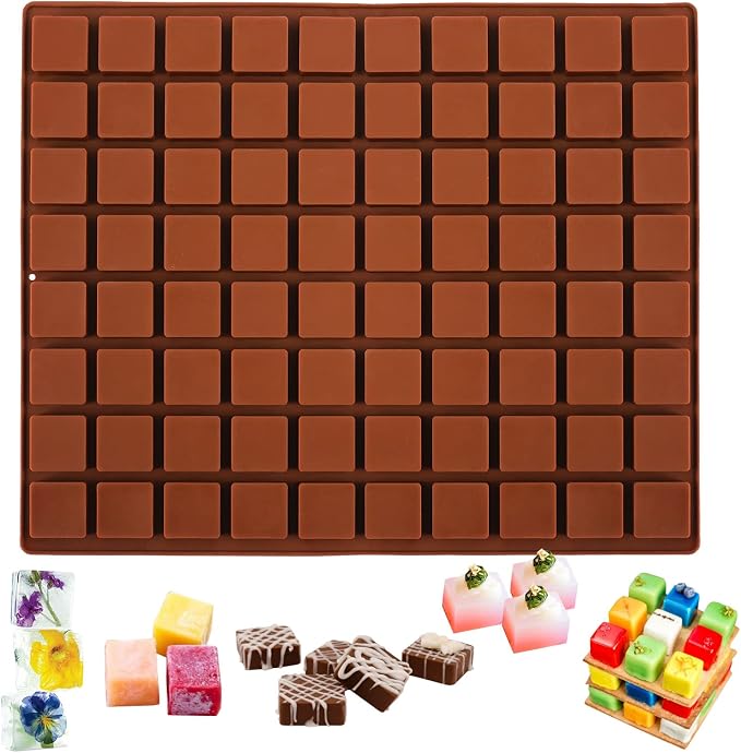 Sakolla Square Chocolate Mold, 80 Cavities Silicone Molds by Sakolla