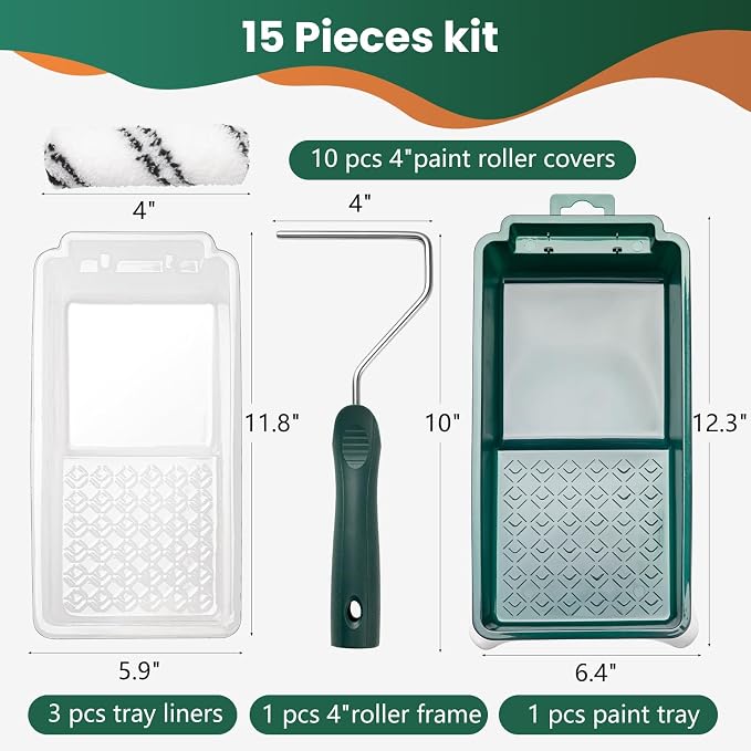 Paint Roller Kit, Paint Tray, Paint Tray Liners and Paint Roller Frame - Image 5