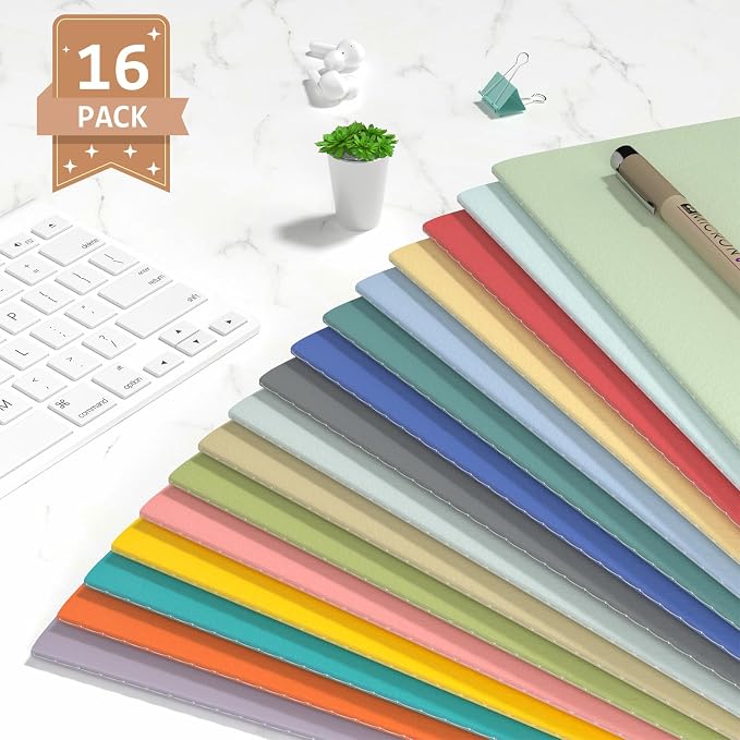 Journaling Notebooks A5 College Ruled Notebook 16 Pack Lined Small Kraft - Image 4