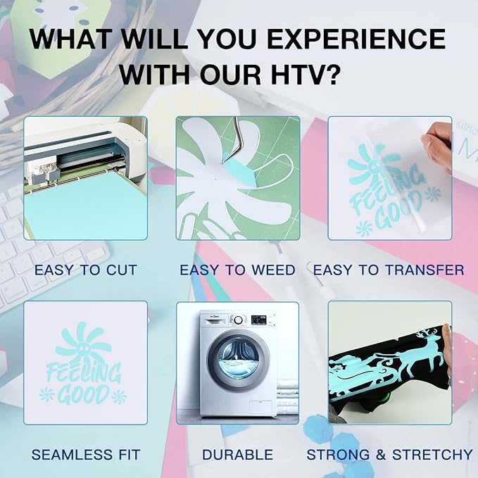 HTVRONT HTV Rolls Heat Transfer Vinyl - Image 4