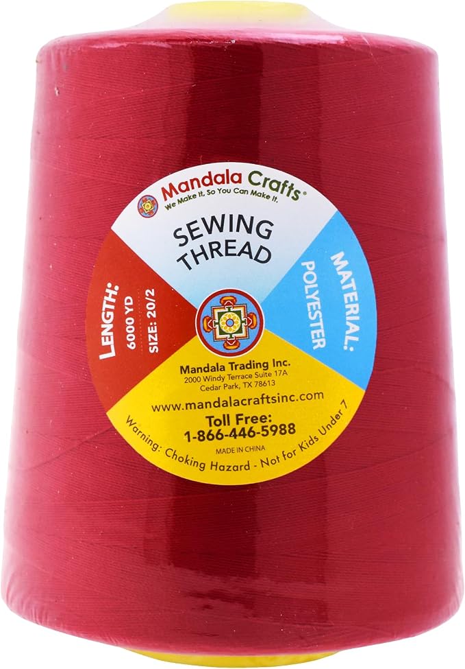 Mandala Crafts 4 Pack of Serger Threads Cones Spools - Image 3