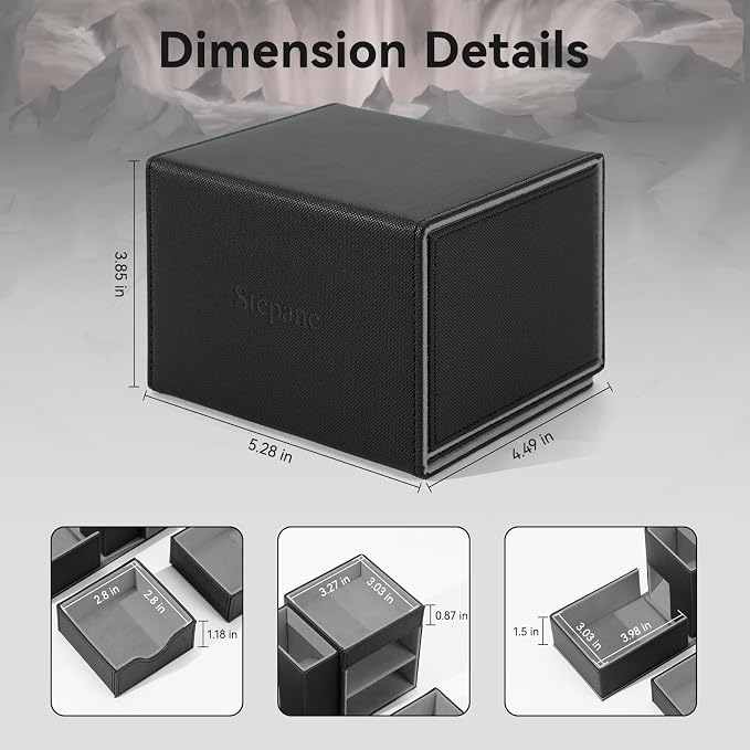 Dice Tray & Dice Tower Storage Box, 3 in 1 Dice Holder Case, Leather Magnetic - Image 6